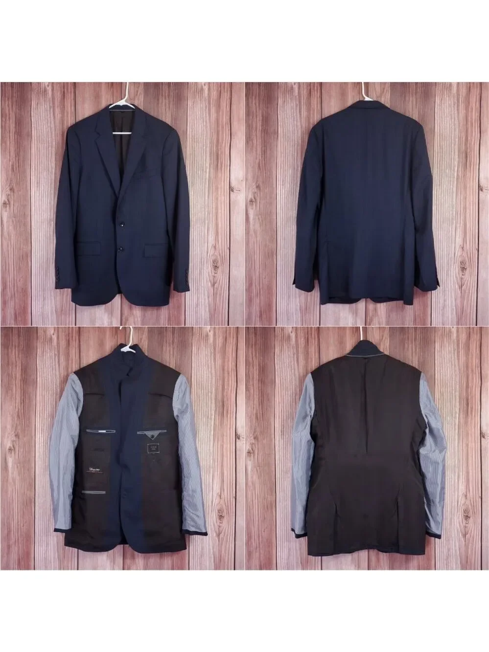 J. Crew Ludlow Slim fit Suit Jacket 42L Tollegno 1900 Italian 3D Wool Navy J3272
